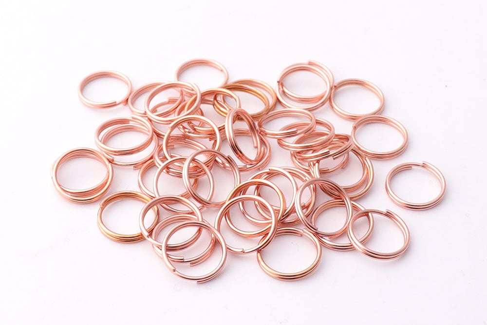 5 Pcs Bag of 6 mm 14K Rose Gold Filled Split Rings