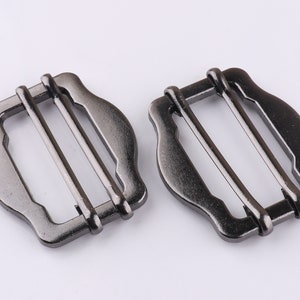 Ceinture Buckle Double Pin Sliding Belt Buckle Strap Buckle Adjuster 30mm buckle Pin buckle For Purse sac strap buckle slide 6pcs/12pcs