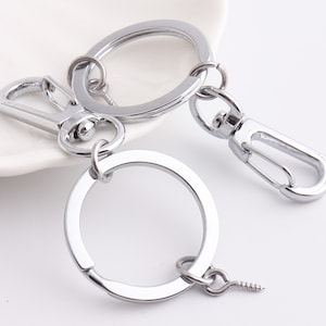 Keychain Keyrings Keychain Hardware Key Holder Keyring With Swivel Clasps 60mm 20pcs