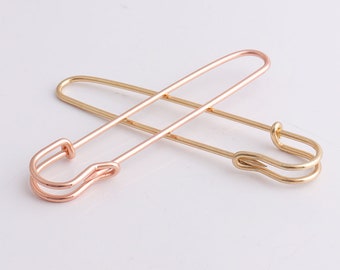 Des épingles de sûreté monoblocs 85mm sécurité métal Or Rose des épingles de sûreté or grandes épingles de sûreté Kilt épingles broches pins Pins Bar