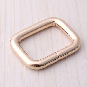 6pcs 26mm(inner) Heavy Duty Strap Rectangle Ring Gold Rectangular ...