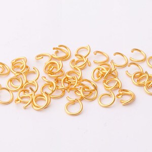 100pcs Gold Jump Rings Open jump rings 7mm*1mm jumpring Brass Jump Rings