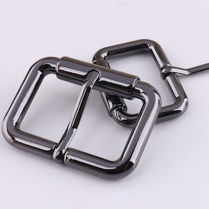 Roller Buckle Dog Collar Buckle Gunmetal Heel Bar Buckle Belt Buckle Purse Buckle Handbag Belt 1&#39;&#39;and 1 1/4&#39;&#39;  Heavy Duty 2pcs