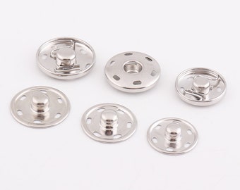 21mm 23mm 25mm argent pression attache presse Studs Snap boutons artisanat fermeture attaches en cuir pour sac à main sac de vêtements