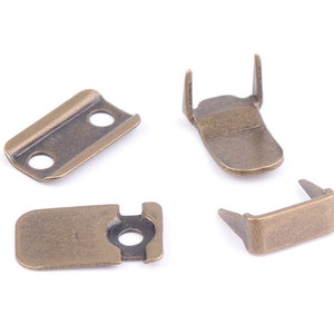 hook and eye closures 20set Hook and Eye clasp Metal Hook and Eyes Fasteners 4 Part Hook and Bar for Trouser and Skirts