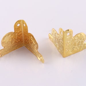 Corner Protector Gold 30mm Jewelry Box Corner Cabinet Corner Book Protect Corners Box Corners Decorative Corner Bracket 20pcs