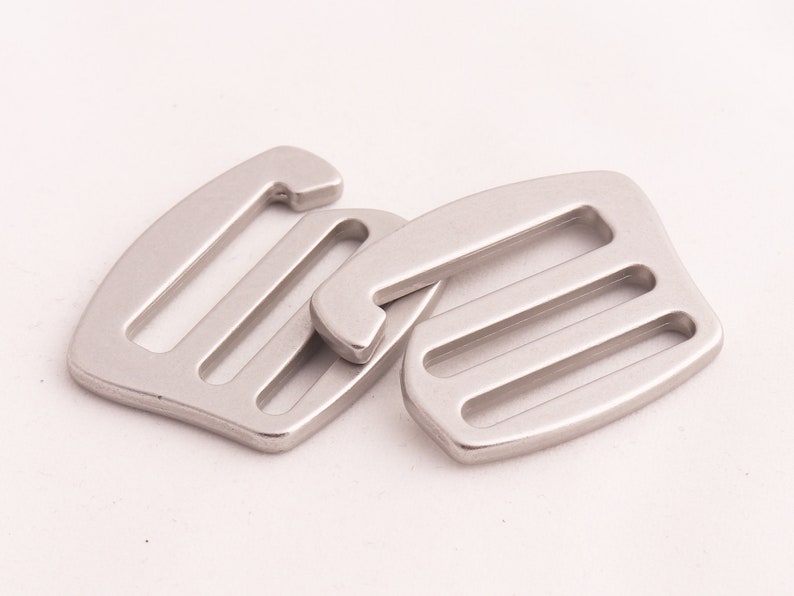 G Hook Metal Belt Buckle Backpack Strap Buckle Bra Slider Adjuster Belt Slider Matte Silver 1''inch25mm 6pcs image 3