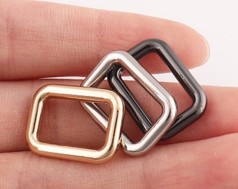 Rectangular ring strap round bar ring Metal Rectangle Ring Buckles for Bag Belt Strap purse rings 10pcs