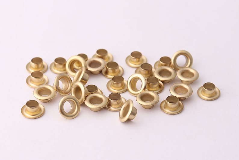 100pcs Gold Eyelet Grommets 733mmod ID Height Brass Etsy