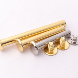 10set Gold Silver Screw rivets Chicago screw concho screw Screws Rivet studs screwed studs Chicago screw studs Snap Rivet Books Butt Screw