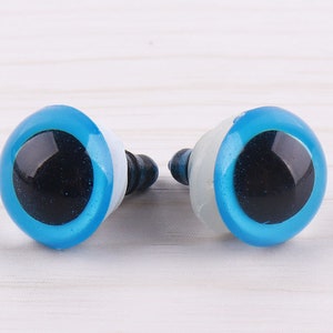 12mm Blue Safety eyes With Washers Plastic eye amigurumi eyes toy eyes Animal Eyes Doll Eyes Safety Eye for Amigurumi doll crochet 5pairs
