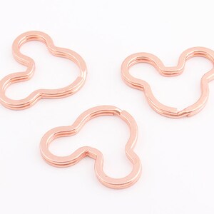 Sale 10pcs Rose gold keyrings Split Keyrings Key fob keyring Key chain split ring Key ring findings