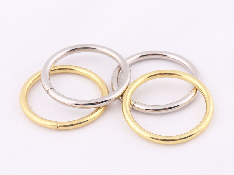 Webbing 20pcs O Rings Round Rings Wire Formed Rings Purse Ring Bag Making Hardware Supplies For 1/'/' inch 25mm