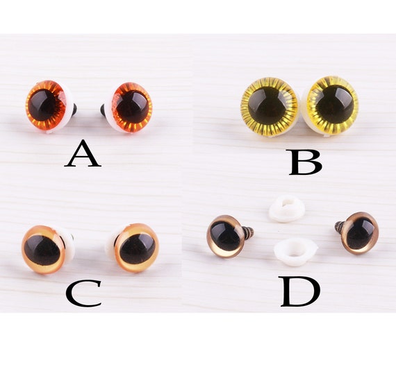 100pcs 15 mm safety eyes animal eyes green color Safety Eyes/Plastic Cat  Doll eyes