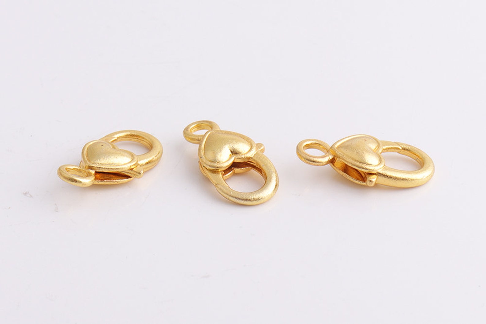 10pcs Gold Lobster Clasp Charms Heart Lobster Clasps Jewelry Etsy