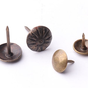 30pcs Round Tacks Upholstery Tacks Nails thumb tacks Upholstery Decorative Nails Tack Nail Stud push pins