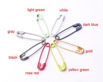 100pcs Colorful Safety Pins 19mm*5mm safety pin brooch small safety pins metal safety pins