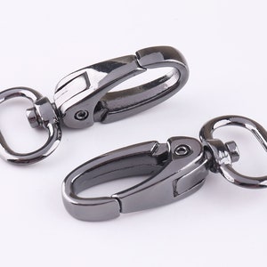 Swivel Clasps 3/4&#39;&#39;inch(20mm) Snap hook Metal clasp Push Gate Hooks Purse Clasp Strap Clasp Key Hook Gunmetal 6pcs