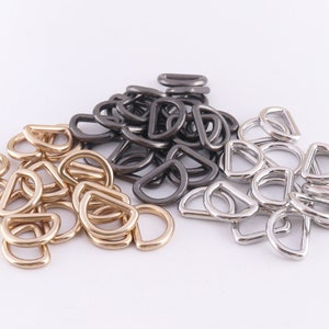 D-rings Strap D Rings Tiny D-Ring Findings for Bag Belt Strap Sewing Supplies Bag Hardware 3/8&quot;inch(9mm) 100pcs