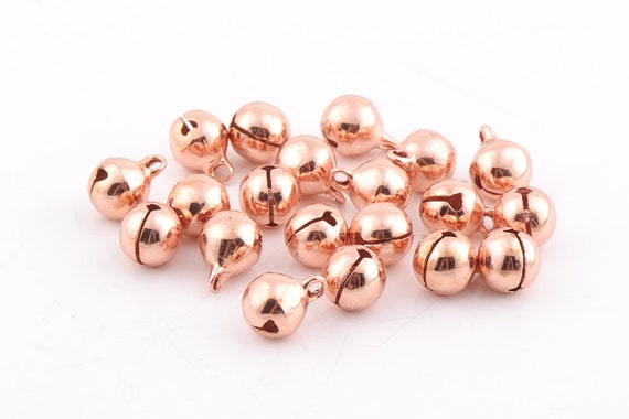 50pcs Rose Gold Jingle Bells Sound Bells Christmas Bells Ornament