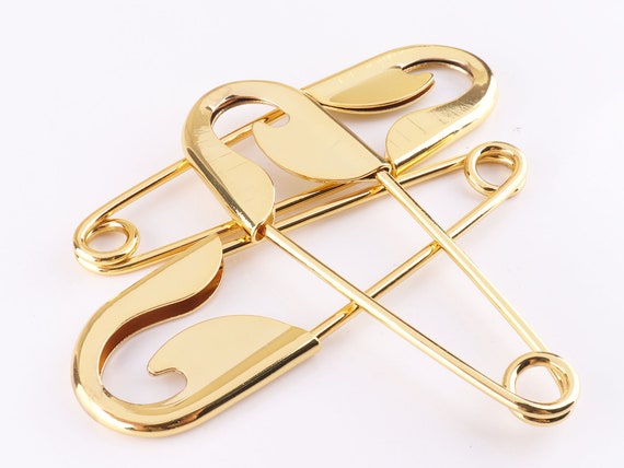 Plain Gold Safety Pins Kilt Pins Brooch Safety Pins Big Pins Kilt Pin  Brooches Metal Kilt Fasteners,large Kilt Pins Jewelry Supplies 20pcs 