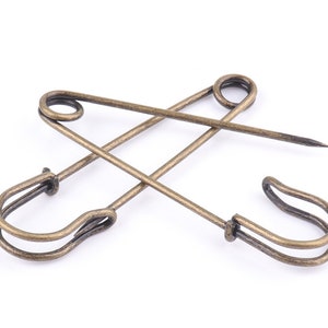 10pcs 64mm Safety Pins Larger Safety Pins Giant Safety Pins Giant Gold Kilt Pins Big Pins Safety Pins