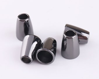 Gunmetal End Caps Cone Caps Bead End Cap Tassel Cap Cord Ends Metal Jewelry Caps Hat Rope Ends Spacer Beads  6pcs