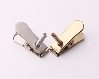 10pcs Clips à ressorts en métal Clips à ressort en métal Clips en or avec ressort Clips à ressort argent clips en métal Clips en vrac clip badge clip