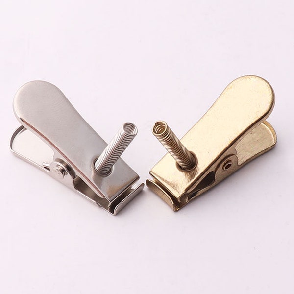 10pcs Spring Clips Metal spring clips Gold Clips with spring Silver spring clips metal clips Bulk  Clips badge clip