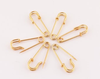 Épingles de sécurité d'or 27mm Kilt Pins Safety Pin Brooch Kilt Pin Broochs Bijoux Making 30pcs