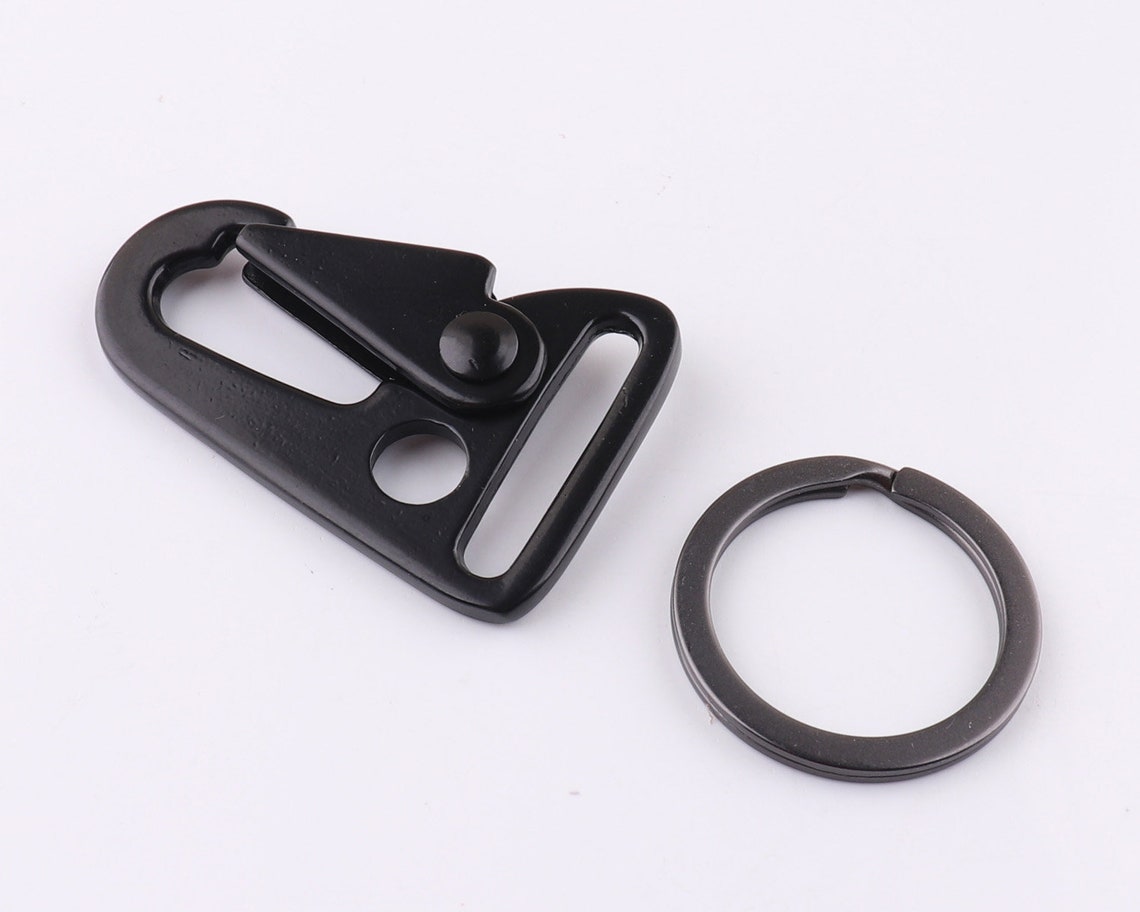Spring Snap Key Ring Key Fob,spring Hook Snap Clasp With Key Ring Carabiner Key Fob, Keyring ...