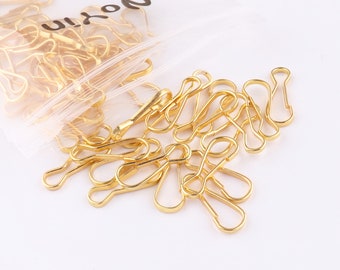 18mm Gold Snap Lanyard Clips Closure Carabiner Clasps Lanyard Hook Clasp for Keyrings 50pcs