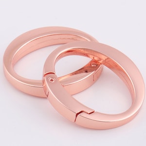 Rose gold Spring gate ring 35mm*32mm Oval gate ring spring Oval ring push gate clasp hook spring snap hooks