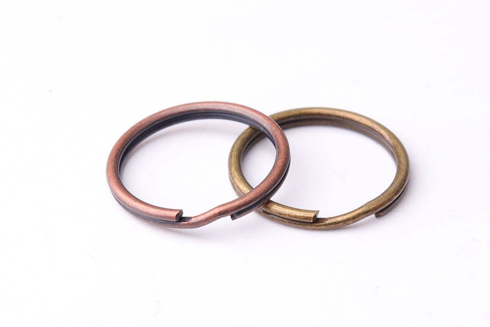200pcs 8 Mminner Small Key Ring Bronze and Antique Copper O Ring