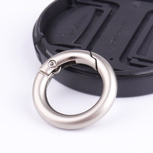3/4&quot;(19mm) Spring gate ring Matte silver o-rings metal o rings spring ring clasp push gate o rings Push Snap Hooks