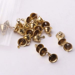 50pcs bulk jingle bells Jingle Bells Charms Christmas bells Jingle Bell Pendants Charm Beads decorative bells jewelry findings