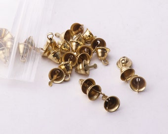 50pcs vrac jingle bells Jingle Bells charmes Noël cloches bijou de Jingle Bell pendentifs Breloques Perles grelots décoratifs