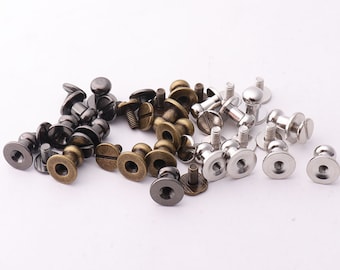 20set Screw rivets screwed studs Chicago screw Screws rivet studs screw in rivet Chicago screw studs Purse Screws solid screw