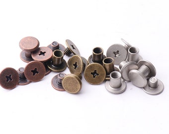 20set Chicago screw Concho screw Screw rivets Fastening Screws rivet studs screwed studs Chicago screw stud Studs Purse Screws solid screw