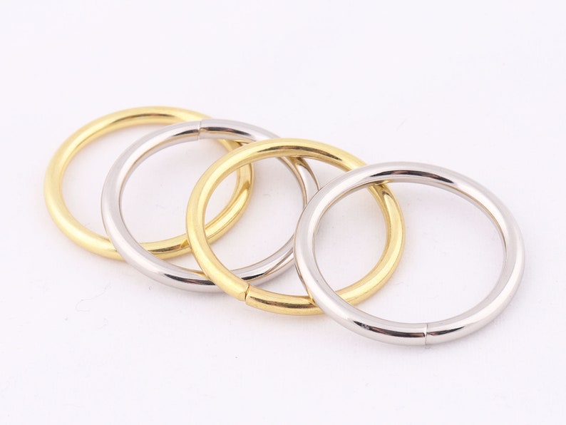 Webbing 20pcs O Rings Round Rings Wire Formed Rings Purse Ring Bag Making Hardware Supplies For 1/'/' inch 25mm