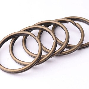 10pcs Bronze Split Key Ring 32mm keyrings large split ring key chain ring Key Chain Key Fob Ring Key Ring Findings