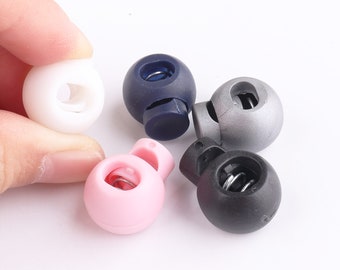 30-50pcs 7mm hole Plastic Cord Stopper Locks Single Hole Toggle Cylinder Cord Lock for Cloth Rope Adjusted