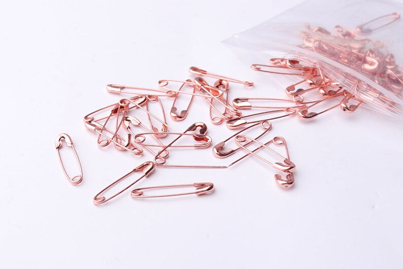 19mm 22mm Rose Gold Safety Pins Jewelry Making Pins Charming Etsy