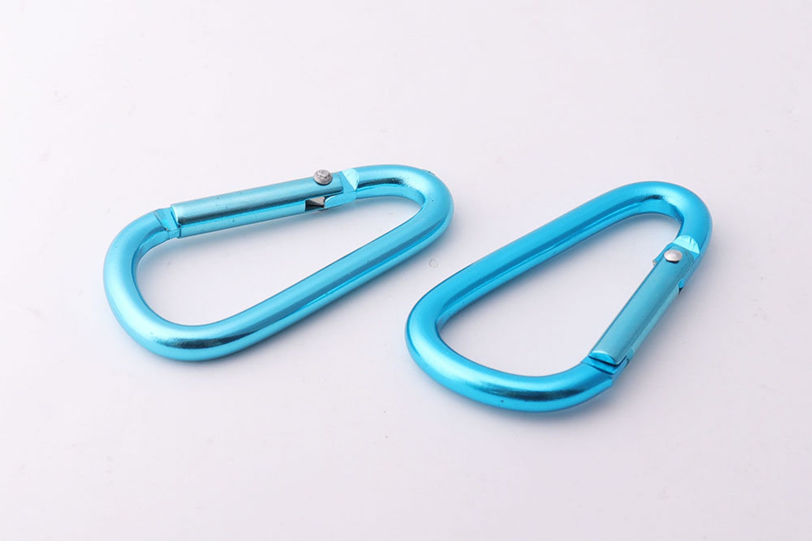 Lake Blue Carabiner Clips Carabiner Key Chain Carabiner Etsy