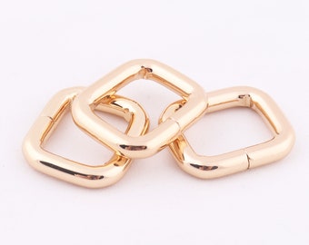 Purse Ring Square Buckle Rings Strap Rings Rectangular Loops Ring Wire Loops Split High Quantity 10pcs