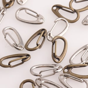 Trigger Clips Feder Verschluss Push Gate Snap Haken Karabiner Haken Push Gate Hummer Klammern Haken Clips für Schlüsselanhänger 50pcs