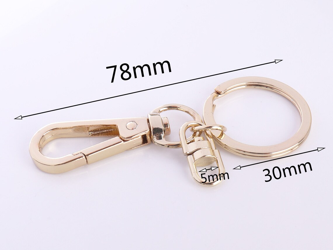 Keychain With Clip Snap Hook Key Rings Purse Hook Split Etsy