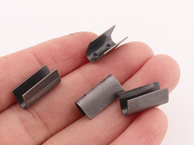 Crimp Cord End Caps Ribbon Crimps Ribbon End Clamp Cord Crimps Etsy