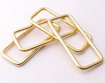 10pcs Gold rectangle rings 2"inch rectangular buckles Purse ring Strap Rectangle Ring Purse Handbag Leathercraft Hardware