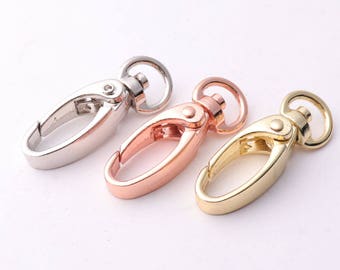 6pcs 3/8"inch(9mm) Swivel Clasp Swivel Hook Push Gate Snap hook Purse clasp Trigger Snaps Lobster clasp For purse hook